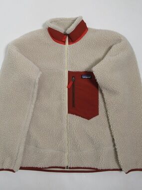 Patagonia Men's Classic Retro-X® Jacket Natural w/Barn Red NBAR 23056FA20 Size M
